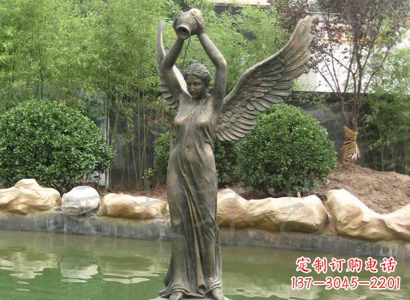 铸铜欧式人物喷泉雕塑