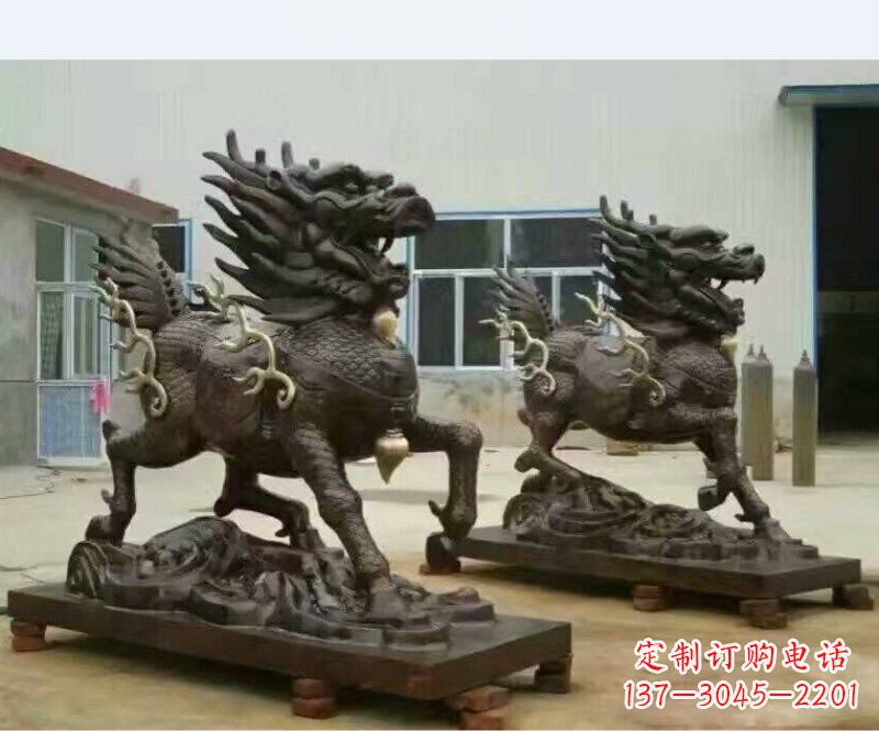 铸铜企业麒麟雕塑 铸铜企业麒麟雕塑