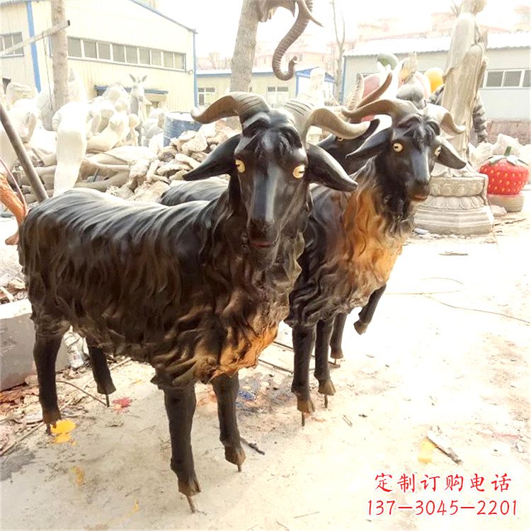 铸铜山羊雕塑