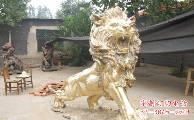 铸铜狮子铜雕 (3)