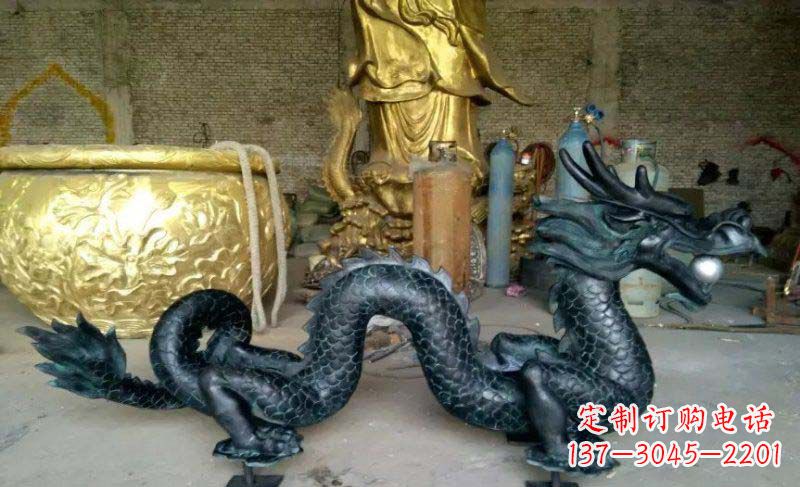 铸铜双龙戏珠广场铜雕