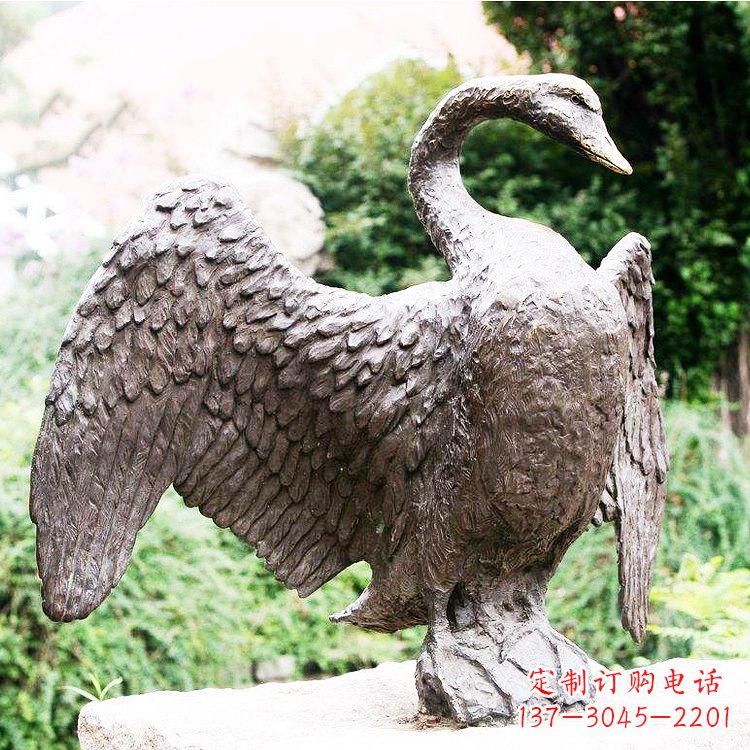 铸铜天鹅雕塑