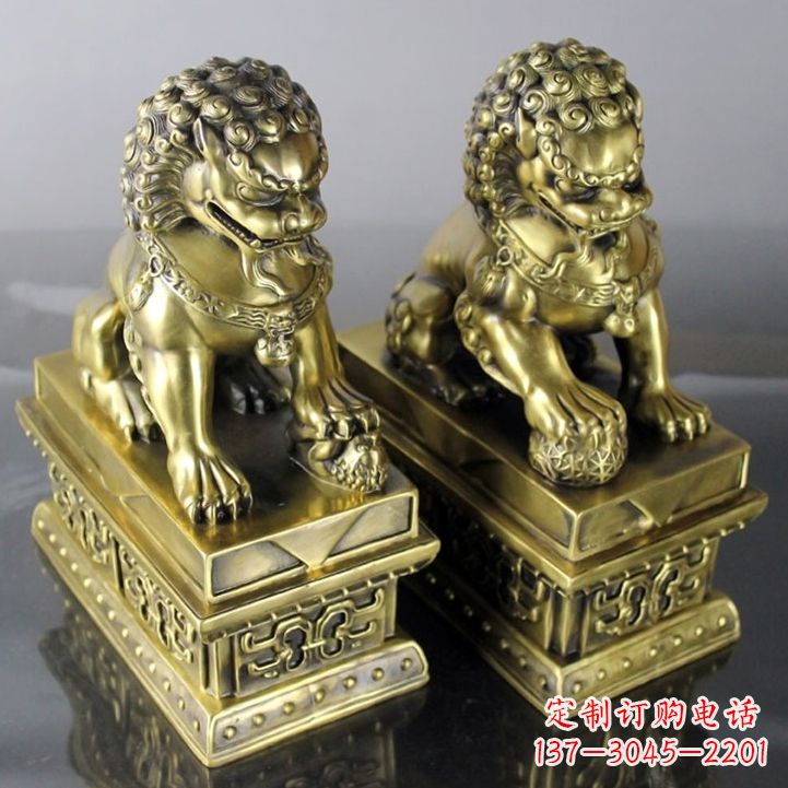 铸铜天安门狮子雕塑
