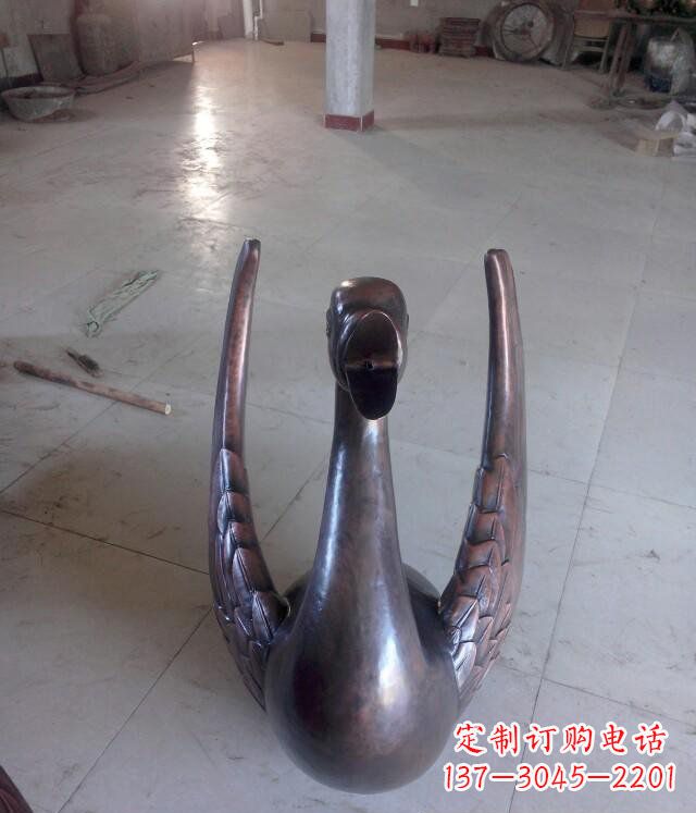 铸铜天鹅公园动物铜雕