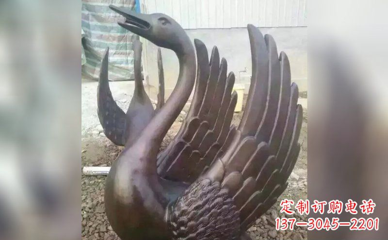 铸铜天鹅铜雕