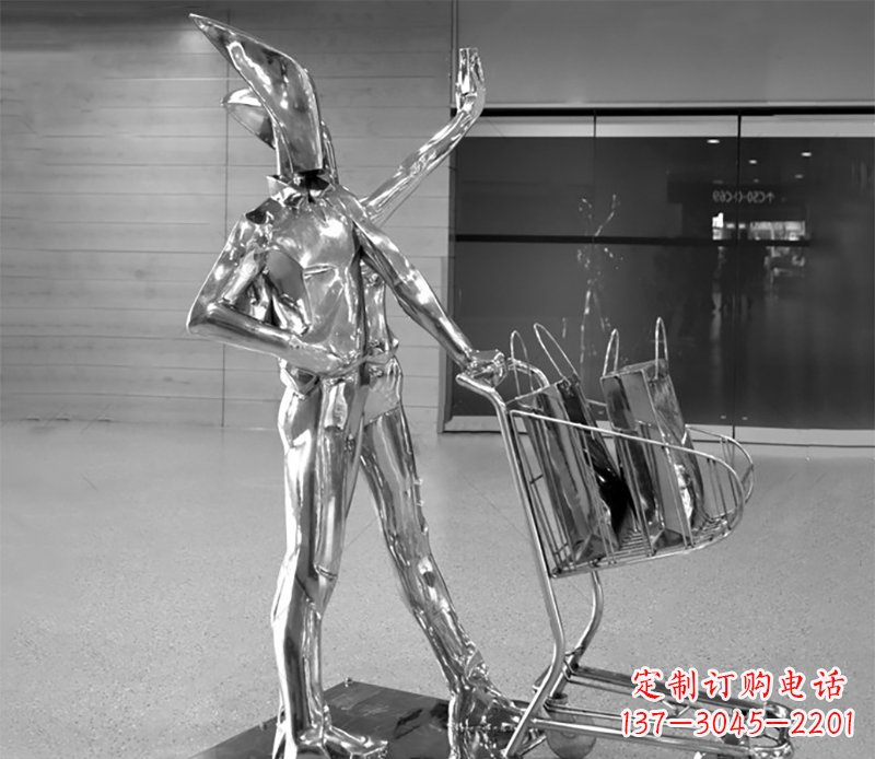 不锈钢购物广场景观雕塑