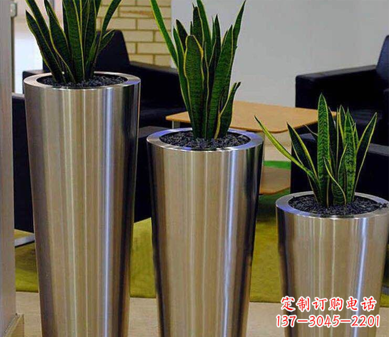 不锈钢花盆广场雕塑