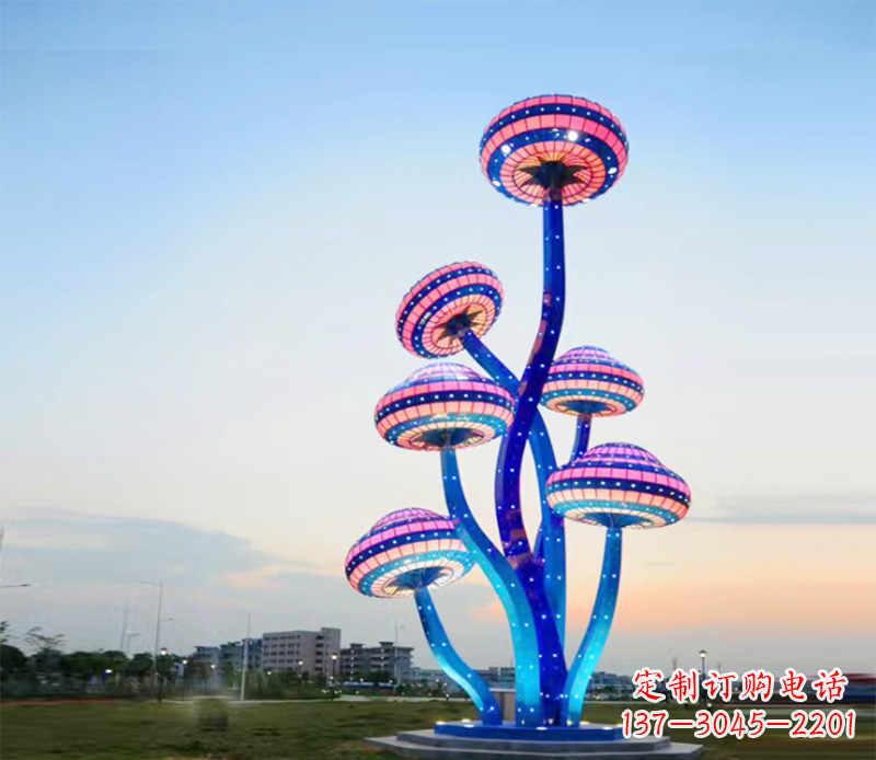 不锈钢蘑菇雕塑