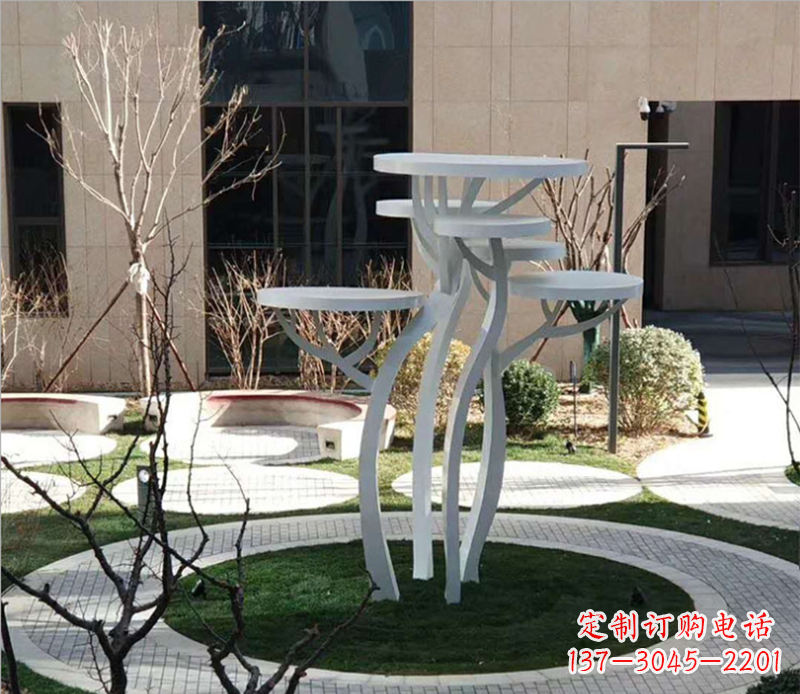 不锈钢蘑菇景观雕塑