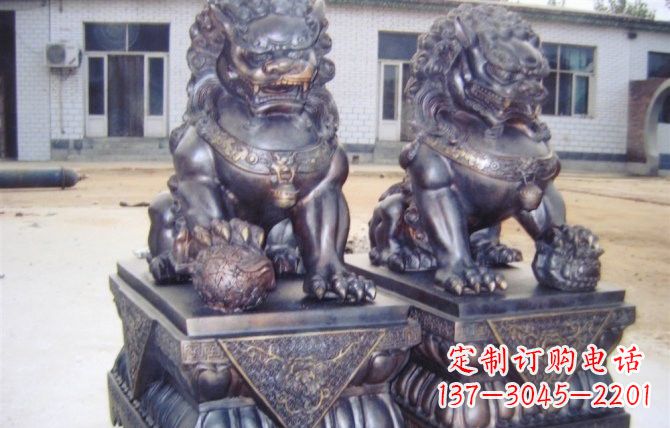紫铜北京狮雕塑