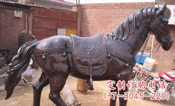 紫铜马公园铜雕