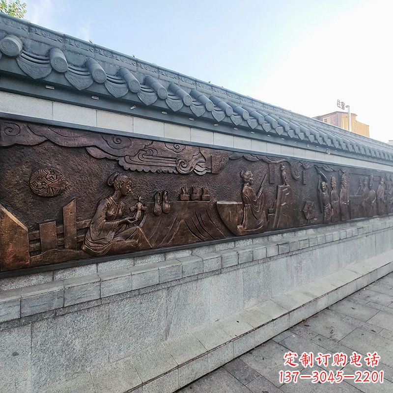 紫铜文化浮雕墙