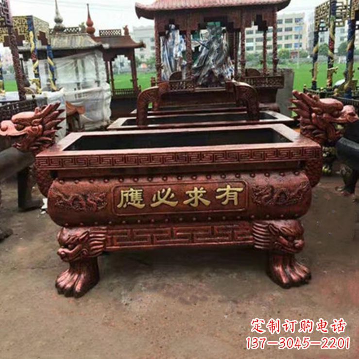 紫铜香炉雕塑