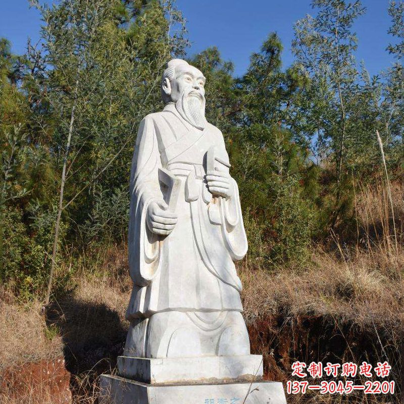 祖冲之汉白玉石雕像-公园景区中国古代名人雕塑
