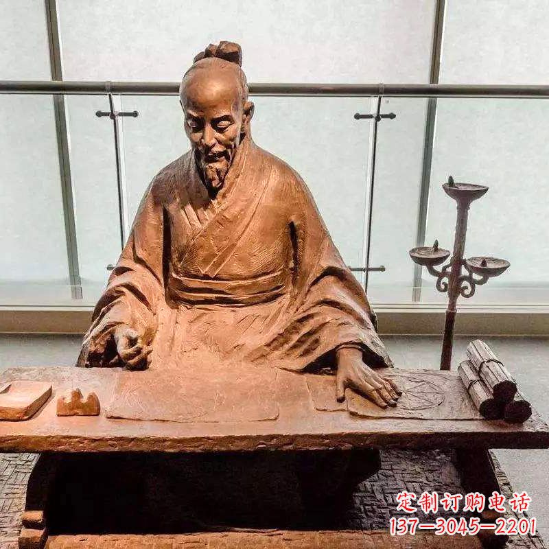 祖冲之圆周率情景小品雕塑-中国古代数学家著名历史人物