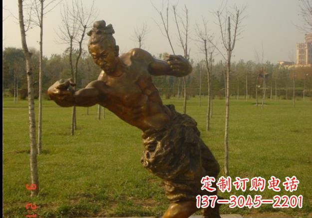 醉拳人物公园铜雕