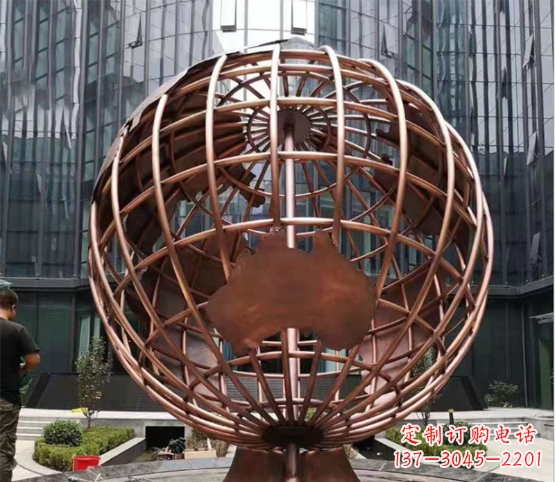 铜雕地球仪