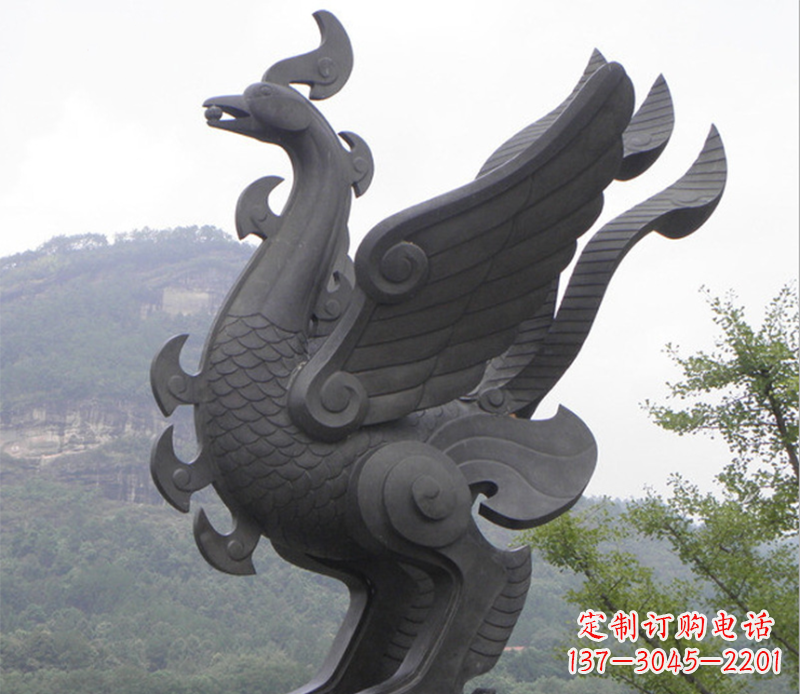 铜雕凤凰