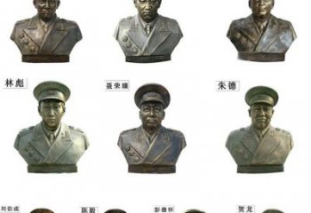 铸铜十大元帅头像雕塑
