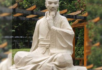祖冲之石雕塑像-园林人物历史名人雕像