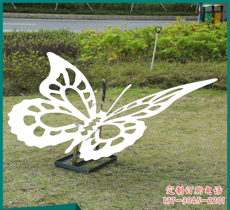 蝴蝶雕塑-公园景区创意不锈钢剪影蝴蝶雕塑
